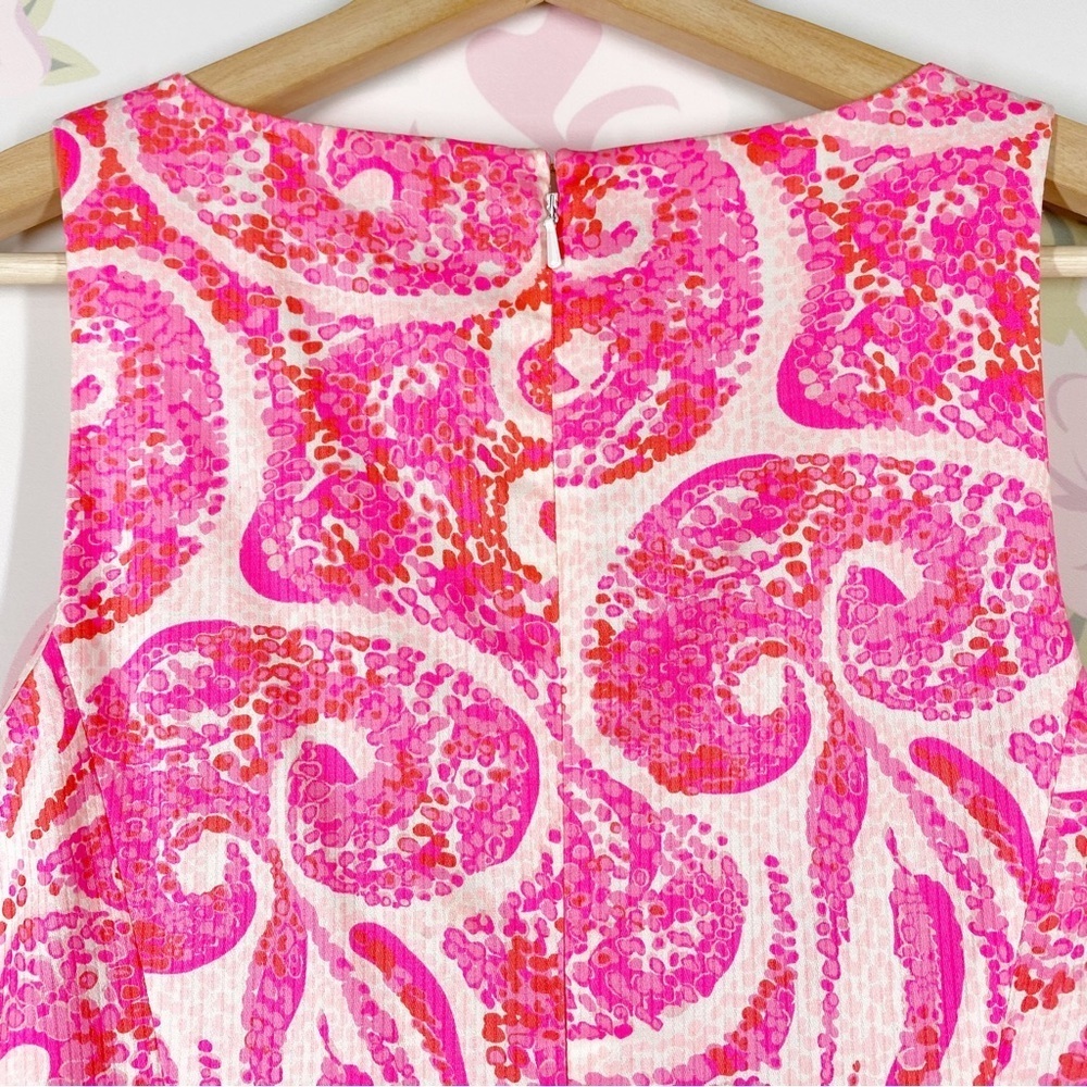Lilly Pulitzer Ryder Pink Pout Paisley Print Shift Mini Dress 4 - Picture 7 of 12